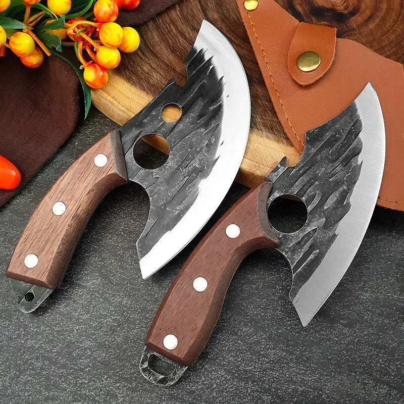 VipoKitchen Handmade Forged Meat Cutting Knife, Professional Butchering Knife